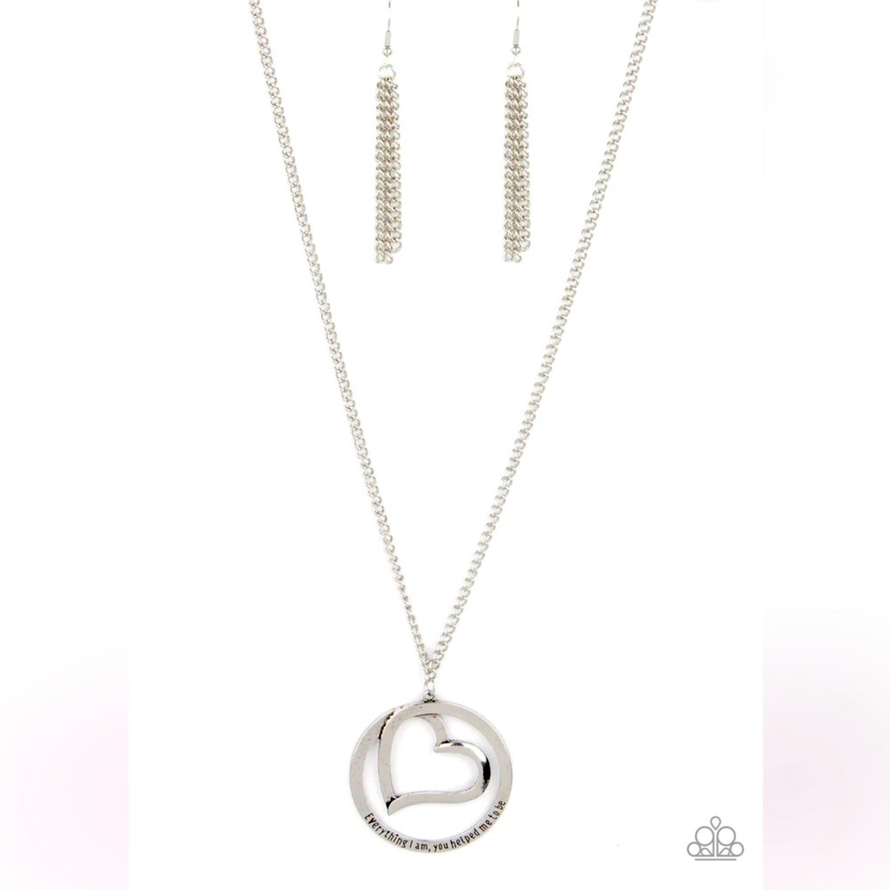 💞💐💞 “POSITIVELY PERFECT” SILVER NECKLACE WITH FREE EARRINGS❗️💞💐💞 - Picture 2 of 3